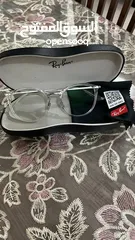  1 Ray ban glasses transparent شفافة full frame