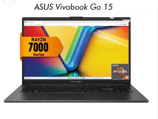  7 لابتوب ASUS Vivobook Go 15 AMD RyzenTM 5 7520U (8GB/512GB)