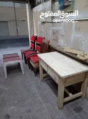  1 table and cabinet and teapoy