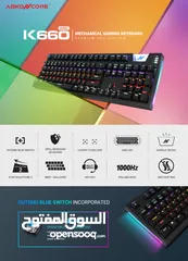  5 كيبورد الجمينج الاحترافي Abkoncore K600 RGB الميكانيكي بسعر حرق