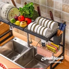  3 ستاند المجلى العملاق – الحل المثالي لترتيب مطبخك!تصميم ذكي وعصري يوفر مساحة فوق المجلى