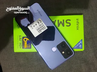  3 انفينكس Smart 6 plus مستعمل بحالة ممتازة للبيع معه الكرتونة والشاحن