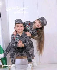  14 ملابس دشداش و عقال و غبايه و ثوب تراثي بنات اطفال   لباس جيش درك امن عام عسكري الجيش الاردني