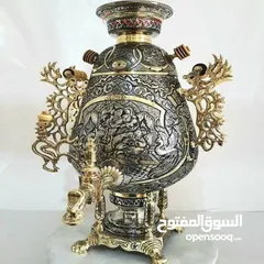  2 سماور الفحم النحاسية الفاخرة