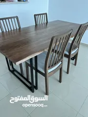 2 SET OF 4 wood chairs IKEA with Table