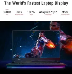  4 ASUS Gaming Laptop, 17.3 360Hz Screen, AMD Ryzen 9 5900HX, 32GB RAM, 1TB SSD, NVIDIA RTX 3080