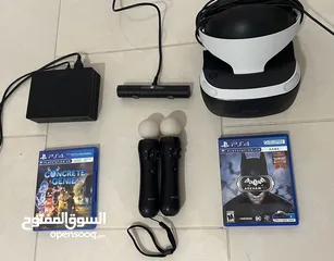  2 PS4 VR with 2 games - في آر نظيفة مع عدتها، مع شريطين مجاناً