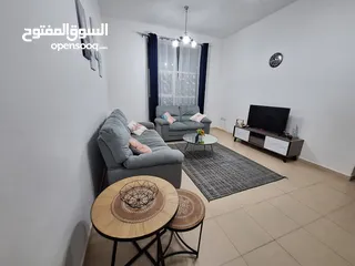  6 لايجار الشهري شقة مفروشة غرفتين وصالة في عجمان منطقة النعيمية أبراج السيتي تاور