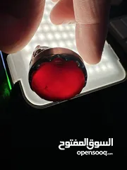  17 خاتم عقيق كبدي نادر