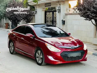  1 السياره العالمية والاقتصاديه والفل فخاامة سوناتا هايبرد 2014 فل الفل اضافات للبيع او البد