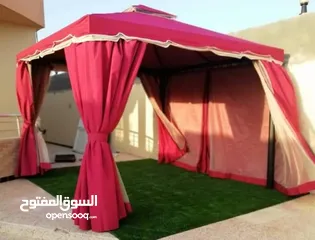  1 خيمة للحدائق والفيلات مع الستائر والنموسية