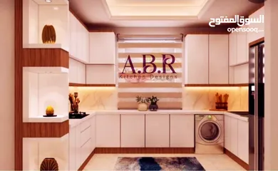  1 مطبخ لامينيت اسباني او ألماني 4×4...3×4.حرف L.او U.