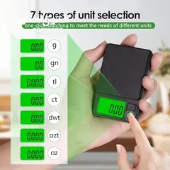  7 ميزان غرامات 0.01 -1000 غرام الذهب والمجوهرات والتوابل