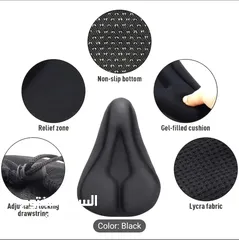 5 Comfortable Gel Padded Unisex Bike Seat Cushion for Extra Soft Exercise Bicycle Riding