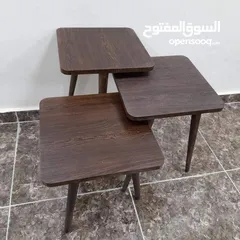  5 طاولات سرفيس 3 قطع ب 15 دينار  الاطقم pvc حراري  مقاوم للمي والرطوبه الخدوش ومكفولين  سارع بالطلب  .