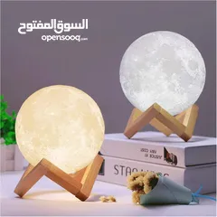  7 مجسم القمر المضيء هديه ديكور منظر هديه القمر المضئ 3D يضئ كل الالوان moon light هدايا اضائه ضوء