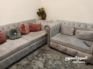  7 طقم كنب جديد مستعمل شهر واحد فقط