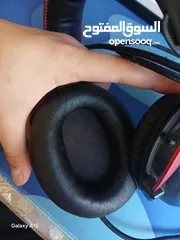  2 سماعة الألعاب Hyperx cloud ii  أحمر مع سماعةnubwo n13