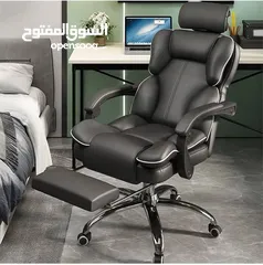  2 كرسي المكتب التنفيذي لون اسود  مع جوانب مريحة ومسند للراس والقدين   يجمع بين الفخامة، الراحة المطل