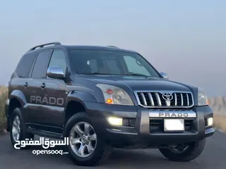  2 تويوتا برادو جيب موديل 2005  ليمتد من فحص كامل بحالة الشركة فل عدا الفتحة ممشى قليل لون فيراني بحالة