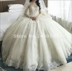  1 فستان زفاف مع ملحقاته للايجار بسعر قوووي