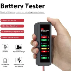  5 جهاز فحص بطارية السيارة لجميع انواع السيارات والدراجات والباصات والشاحنات Vehicles Battery Tester