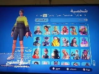  5 حساب فورت نايت فيه اكثر من200سكن و حساب ركت فيه اكثر من 100سياره والحساب فيه رقصات نادره و سكنات.