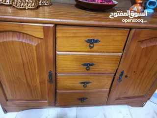  4 بوفيه شبه جديده قطعتين للبيع