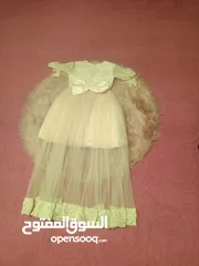  1 فستان عرس بناتي جديد للبيع ملبوس ساعتين فقط