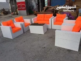  22 طقم راتان 5 مقاعد 125د شامل توصيل داخل عمان  يتوفر أطقم رتان سباعي  يتوفر جميع الالوان  راتان بيور