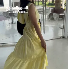  2 فستان طويل اصفر