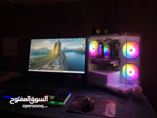  3 كمبيوتر العاب كامل مع شاشه  استخدام شهرين بي سي قيمنق مواصفات  كيبورد / ماوس / سماعه