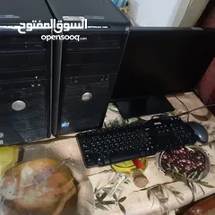  2 Two Dell PC ,with 3 Keyboards and 3 Mouse and 1 Dell Moniter
