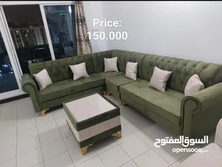  2 Sofa Set 6 Seater L Shape ( 3+2+1+1)