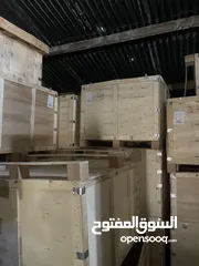  6 صناديق خشب معاكس مع القواعد للشحن والمستودعات للتخزين