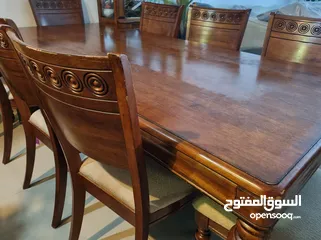  4 Solid wooden dining table, 8 Seater