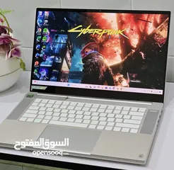  15 لابتوب جيمنج رايزر - laptop gaming Razer blada بلون ابيض انيق بحاله الوكالة بمعالج Rtx 2060