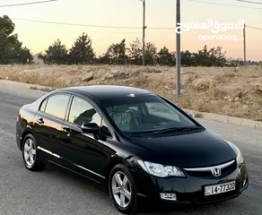  14 هوندا سيفيك 2008 فحص كامل صنف EXI لون اسود ملوكي بحالة الوكالة
