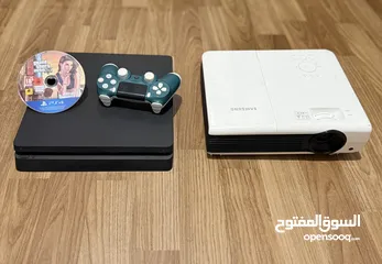  2 بليستيشن 4 سلم مع بروجكتور سامسونج