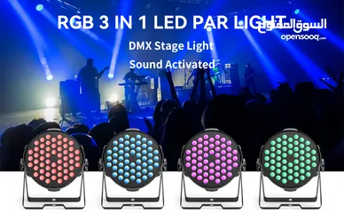  1 اضاءة حفالات ومناسبات (باركان) 54X3w Led Par Can Stage Light