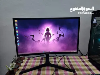  1 شاشة سامسونك مقوسة حجم 24 تردد 144hz curved samsung