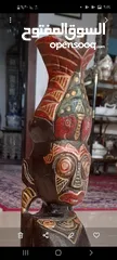  9 منحوتة تحفه  من النوادر ال Aztec من الخشب - المكسيك -  شغل يدوي  قديمه
