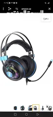  3 سماعة رأس/سماعة - Armor USB Gaming Headset Realtek Gaming Audio خفيفة الوزن RGB إضاءة إلغاء الضوضاء