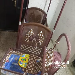 1 سرير نوم بحاله الوكاله مع عربه متنقله بيتيا و مقعد  سريري