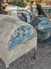  6 فرن طابون متحرك لشوي صواني وخبز ع حصى متنقل طول 85 العرض 65 صاج مقلفن بشتغل ع حطب وع غاز
