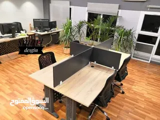  1 خلية عمل _  Work Station _ بارتيشن مكاتب _ Partition   خشب mdf اسباني مستورد عالي الجودة والتحمل بتص