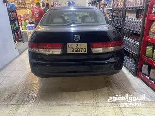  10 هوندا اكورد 2003 بنزين اصلي صيانة كاملة لون اسود ملوكي بدون حوادث داخل الاردن سعر حررررررررق