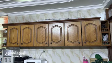  3 خزائن مطبخ خشب mdf مغطى بقشرة بلوط