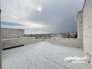  28 روف مع شقة دوبليكس للبيع في خلدا مساحة الشقة 200م والروف 120م وترس 50م (مشروع 110)