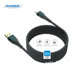  4 شاحن يد 3 متر دوبي البلايستيشن 5 type c Dobe data cable